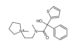 2-hydroxy-N-methyl-N-[2-(1-methylpyrrolidin-1-ium-1-yl)ethyl]-2-phenyl-2-thiophen-2-ylacetamide结构式