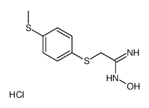 N'-hydroxy-2-(4-methylsulfanylphenyl)sulfanylethanimidamide,hydrochloride Structure