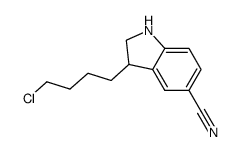 3-(4-chloro-butyl)-2,3-dihydro-1H-indole-5-carbonitrile结构式