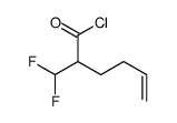 2-(difluoromethyl)hex-5-enoyl chloride Structure