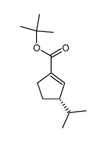 tert-butyl (S)-3-(1'-methylethyl)cyclopentene-1-carboxylate结构式