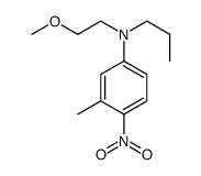 N-(2-甲氧基乙基)-3-甲基-4-硝基-n-丙基苯胺结构式