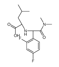 (2S)-2-[[(1R)-1-(2,4-difluorophenyl)-2-(dimethylamino)-2-oxoethyl]amino]-4-methylpentanoic acid Structure