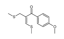 1-(p-methoxyphenyl)-3-methylthio-2-methylthiomethylprop-2-en-1-one Structure