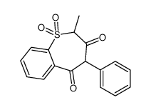 2-methyl-1,1-dioxo-4-phenyl-1λ6-benzothiepine-3,5-dione Structure