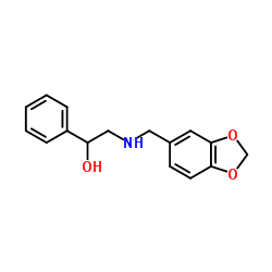 2-((1,3-BENZODIOXOL-5-YLMETHYL)AMINO)-1-PHENYLETHANOL结构式