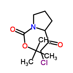 1-Boc-2-(2'-氯乙酰基)-吡咯烷结构式