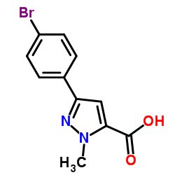 3-(4-Bromophenyl)-1-methyl-1H-pyrazole-5-carboxylic acid Structure