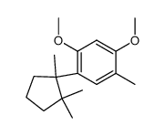 1,5-dimethoxy-2-methyl-4-(1,2,2-trimethylcyclopentyl)benzene结构式