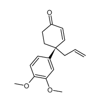 (4R)-4-(3,4-Dimethoxyphenyl)-4-(2-propen-1-yl)-2-cyclohexen-1-one结构式