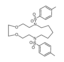 1,10-bis(p-tolylsulfonyl)-1,10-diaza-4,7-dioxacyclopentadecane结构式