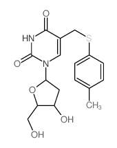 1-[4-hydroxy-5-(hydroxymethyl)oxolan-2-yl]-5-[(4-methylphenyl)sulfanylmethyl]pyrimidine-2,4-dione Structure