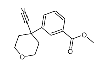 methyl 3-(4-cyanotetrahydro-2H-pyran-4-yl)benzoate结构式