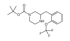 tert-butyl 3-[[2-(trifluoromethoxy)phenyl]methyl]piperazine-1-carboxylate Structure