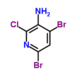 3-氨基-4,6-二溴-2-氯吡啶结构式