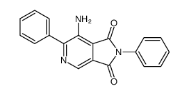 7-amino-2,6-diphenylpyrrolo[3,4-c]pyridine-1,3-dione结构式