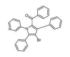 (4-bromo-3,5-diphenyl-1-pyridin-3-ylpyrrol-2-yl)-phenylmethanone结构式