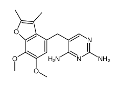 2,4-Diamino-5-(6,7-dimethoxy-2,3-dimethyl-4-benzofuranylmethyl)pyrimidine结构式