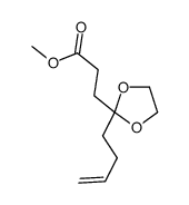 methyl 3-(2-but-3-enyl-1,3-dioxolan-2-yl)propanoate Structure