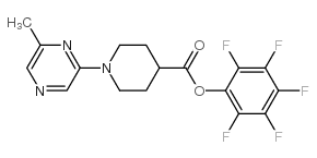 PENTAFLUOROPHENYL 1-(6-METHYLPYRAZIN-2-YL)PIPERIDINE-4-CARBOXYLATE结构式