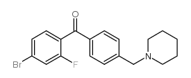 4-BROMO-2-FLUORO-4'-PIPERIDINOMETHYL BENZOPHENONE structure