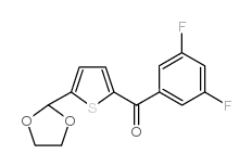 2-(3,5-DIFLUOROBENZOYL)-5-(1,3-DIOXOLAN-2-YL)THIOPHENE结构式