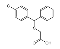 2-[(4-chlorophenyl)-phenylmethyl]sulfanylacetic acid结构式