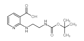 2-[2-[(2-methylpropan-2-yl)oxycarbonylamino]ethylamino]pyridine-3-carboxylic acid Structure