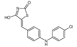 5-[[4-(4-chloroanilino)phenyl]methylidene]-1,3-thiazolidine-2,4-dione结构式