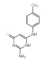 4(3H)-Pyrimidinethione,2-amino-6-[(4-methylphenyl)amino]-结构式
