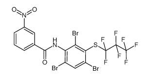 N-(2,4,6-tribromo-3-(heptafluoro-n-propylthio))phenyl 3-nitrobenzamide Structure