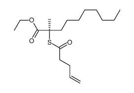 ethyl (2R)-2-methyl-2-pent-4-enoylsulfanyldecanoate Structure