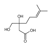 3-hydroxy-3-(hydroxymethyl)-7-methyloct-6-enoic acid结构式