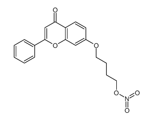 4-(4-oxo-2-phenylchromen-7-yl)oxybutyl nitrate结构式