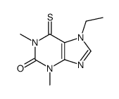 7-ethyl-1,3-dimethyl-6-sulfanylidenepurin-2-one结构式