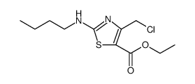 5-Thiazolecarboxylic acid, 2-(butylamino)-4-(chloromethyl)-, ethyl ester结构式