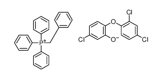 benzyltriphenylphosphonium, salt with 5-chloro-2-(2,4-dichlorophenoxy)phenol (1:1)结构式