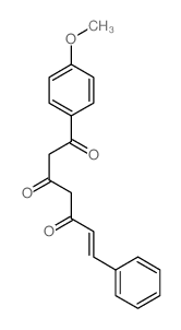 (E)-1-(4-methoxyphenyl)-7-phenyl-hept-6-ene-1,3,5-trione结构式