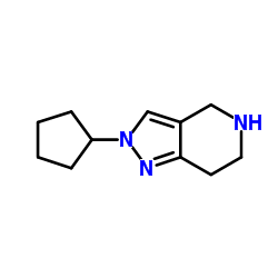 2-Cyclopentyl-4,5,6,7-tetrahydro-2H-pyrazolo[4,3-c]pyridine Structure