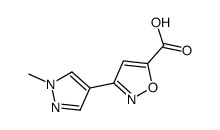 3-(1-Methyl-1H-pyrazol-4-yl)-1,2-oxazole-5-carboxylic acid结构式