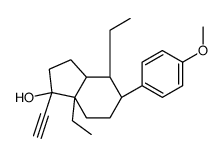 (1R,3aS,4R,5S,7aS)-4,7a-diethyl-1-ethynyl-5-(4-methoxyphenyl)-3,3a,4,5,6,7-hexahydro-2H-inden-1-ol结构式