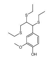 2-methoxy-4-[1,2,3-tris(ethylsulfanyl)propyl]phenol Structure