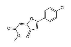 [5-(4-Chloro-phenyl)-3-oxo-3H-furan-2-ylidene]-acetic acid methyl ester Structure