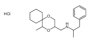 N-[(5-methyl-1,4-dioxaspiro[5.5]undecan-3-yl)methyl]-1-phenylpropan-2-amine,hydrochloride Structure