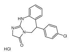 6-(4-chlorophenyl)-2,5,6,11-tetrahydroimidazo[2,1-b][1,3]benzodiazepin-3-one,hydrochloride结构式