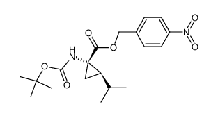 (1S,2R)-1-tert-Butoxycarbonylamino-2-isopropyl-cyclopropanecarboxylic acid 4-nitro-benzyl ester结构式
