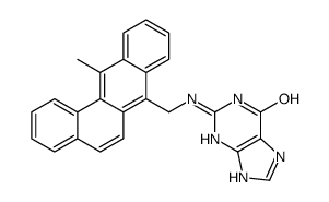 2-[(12-methylbenzo[a]anthracen-7-yl)methylamino]-3,7-dihydropurin-6-one Structure