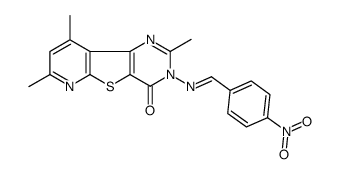 2,7,9-trimethyl-3-[(E)-(4-nitrophenyl)methylideneamino]pyrido[2,3]thieno[2,4-d]pyrimidin-4-one Structure