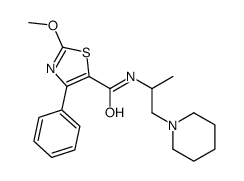 2-methoxy-4-phenyl-N-(1-piperidin-1-ylpropan-2-yl)-1,3-thiazole-5-carboxamide结构式