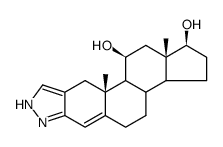 1'(2')H-androst-4-eno[3,2-c]pyrazole-11,17-diol结构式